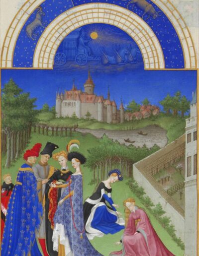 Les Très Riches Heures du Duc de Berry – Aprile, Fratelli Limbourg, 1412-141 – © R.M.N. / R.-G. Ojda